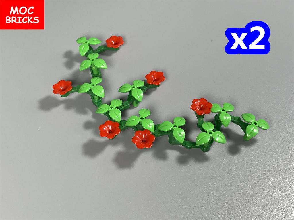 Конструктор MOC Цветок Ипомея Кусты Лиана Сделай сам Стена Дом Растение Сад Город Декор Собранные Частицы Фигурки Детские Игрушки