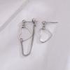 Асимметричные полые серьги Love, длинные, универсальные, Xiaohongshu, интернет-знаменитости, серьги-сердечки с кисточками, женские