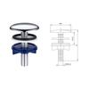 1 шт. заглушка для отверстия под кран, пробка для раковины, заглушка для раковины, латунь, хром