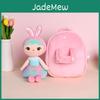 Очаровательный рюкзак Metoo Bunny Princess из мягкой плюшевой ткани для детской школы с милым дизайном в виде кролика.