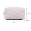 Portable Puffy Padded Travel Cosmetic Bag Solid Color Wide-open Makeup Bag Makeup Organizer Case Large Capacity Toiletry Bag