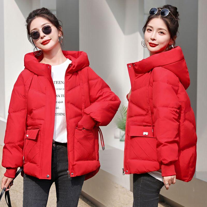 Winter Women Casual Warm Down Cotton Jacket Hooded Thick Puffer Clothing Short Coat Casual Loose Outerwear Female