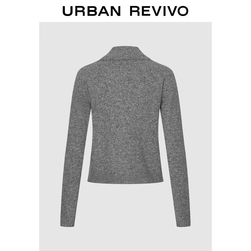 Женский вязаный кардиган на пуговицах с лацканами