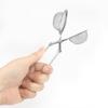 Silver 4.5cm Stainless Strainer Steel Mesh Ball Tea Leaves Filter Squeeze Locking Spoon Tool AVE
