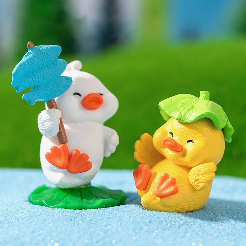 Micro Landscape Cute Little Yellow Duck Animal Figure Blind Box Gardening Landscaping Decoration Desktop Small Ornaments