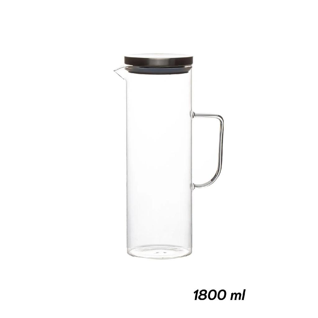 Tohana Glass Jug With Metal Lid 1.8 Liter Borosilicate Glass