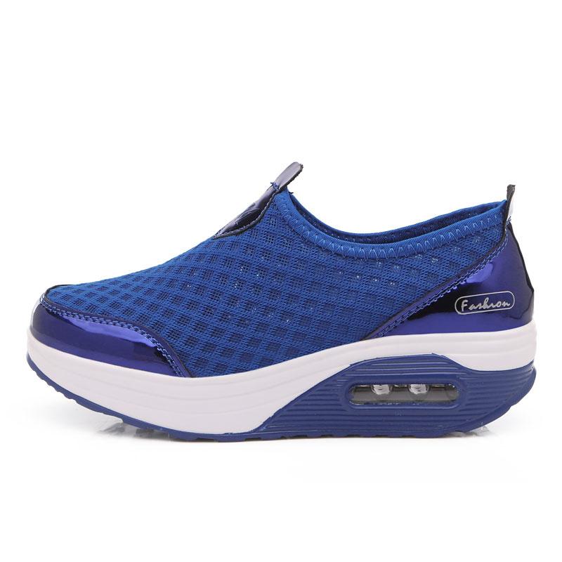 2024 Весна Осень Повседневная Женская Обувь Воздушная Сетка Женские Туфли На Плоской Платформе Женские Кроссовки Слипоны Женские Туфли На Танкетке