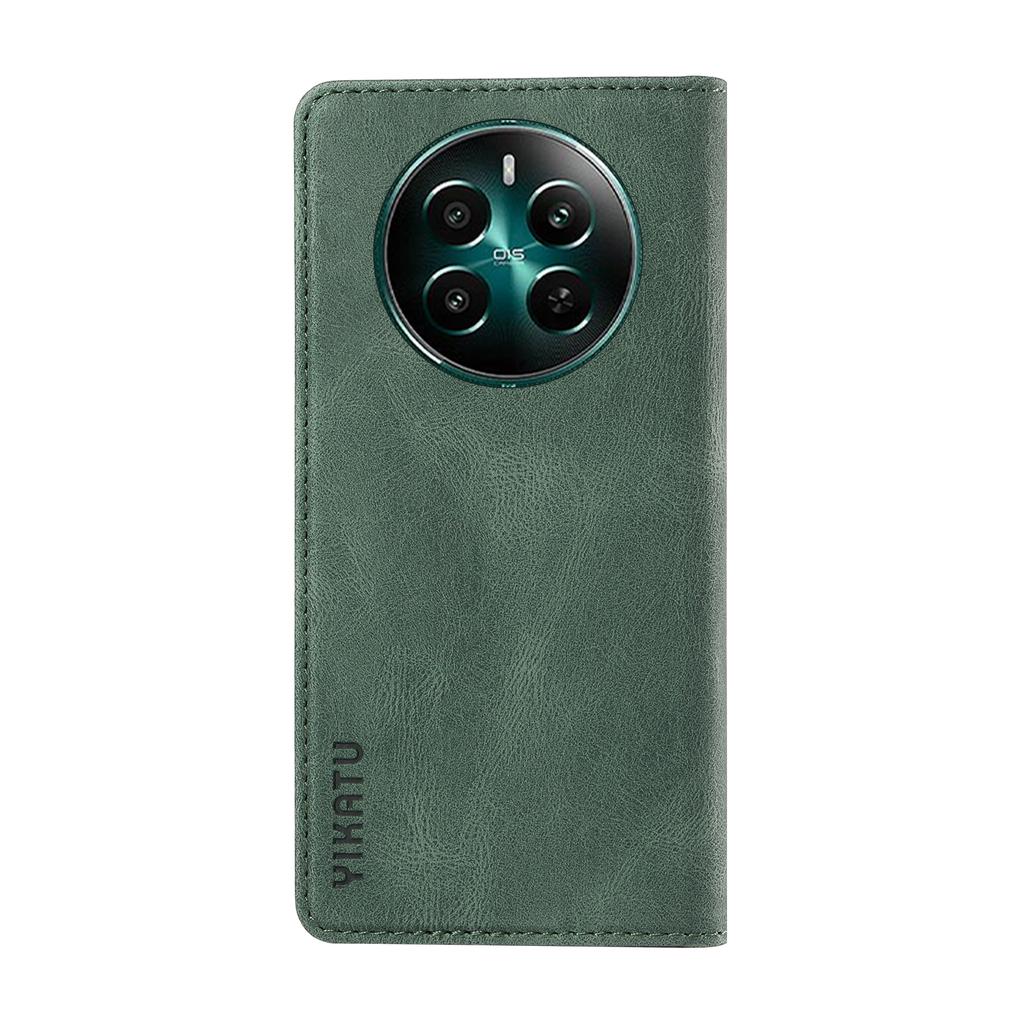 YIKATU YK-004 For Realme 12 4G/12+ 5G Phone Case Flip Folio Wallet Card Slots Cover