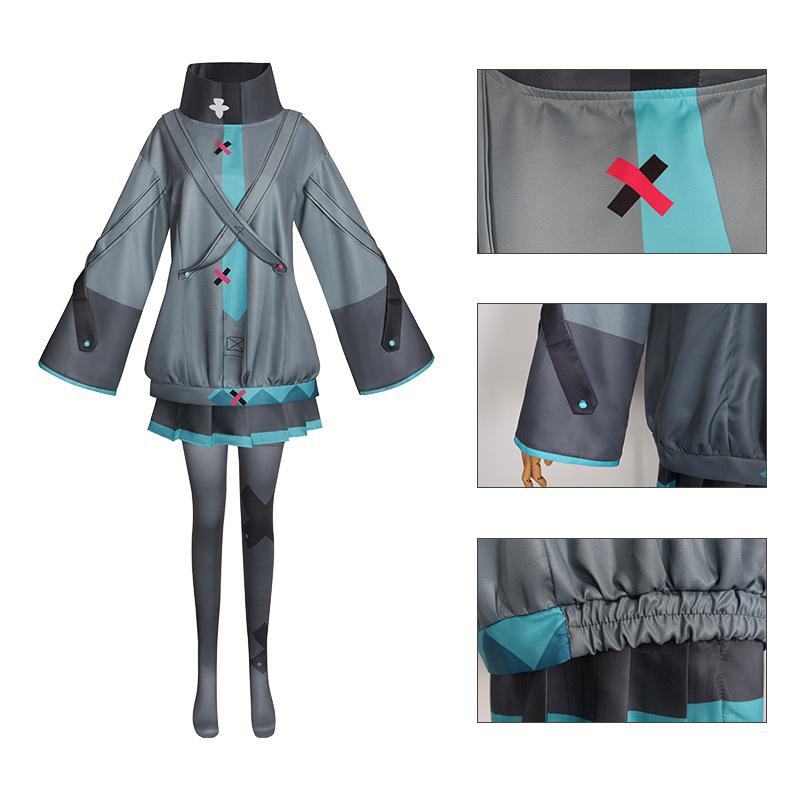 Косплей-костюм Miku Project Sekai Theater Edition, парик, худи Miku в стиле лолиты, комплект юбки, женская одежда на каждый день, костюм на Хэллоуин
