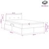 Storage Bed with Headboard Light Grey 120 x 200 cm Velvet