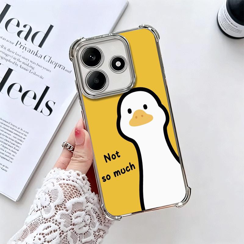 Мультяшная Милая Утка Мягкий Чехол Для Телефона Для Xiaomi Redmi Note 14 15 Pro Plus 13 12 11S 11T 5G 10 9S 9 Покрытие Противоударный Fundas