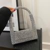 The New Bag 2025 European and American Rhinestone Retro Shoulder Bag Ins Women's Foreign Style Dinner Armpit Bag