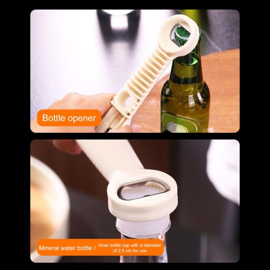 Открывалка для банок Регулируемый захват без усилий 3-в-1 Открывалка для бутылок Многоцелевая открывалка для банок и бутылок для слабых рук пожилых людей