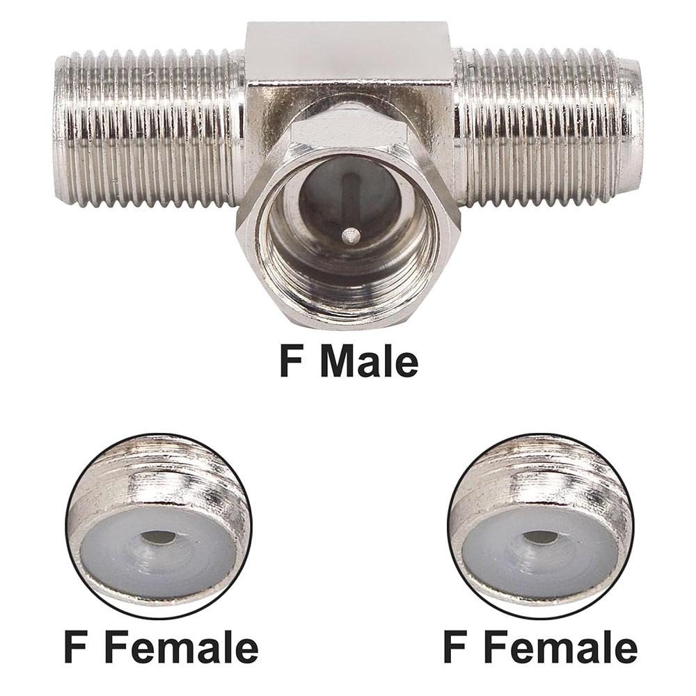 4 шт. F-разъем коаксиальный кабельный разветвитель объединитель адаптер 3-сторонний разъем RG6 для ТВ видео