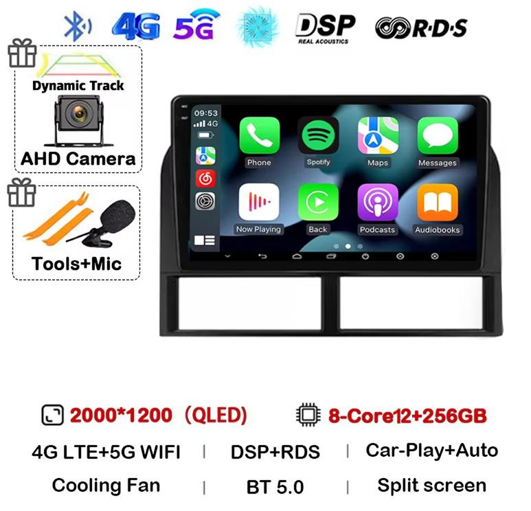 Android 14 Carplay Wifi+4G автомобильное радио для Jeep Grand Cherokee II WJ 1998-2001 2002 2003 2004 мультимедийный видеоплеер GPS стерео