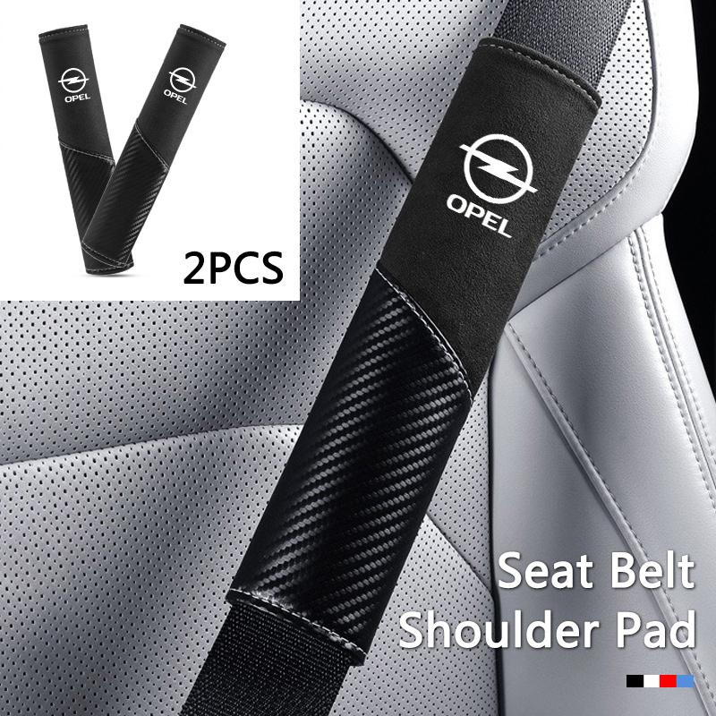 2Pcs Car Seat Belt Shoulder Pad Protection Cover For Opel Astra G H J K F Corsa D Zafira B Insignia Mokka Regal Auto Accessories QS7