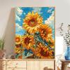 5d DIY Алмазная картина вышивка крестом Подсолнух Алмазная вышивка Цветы Мозаика Полный Круглый Дрель Домашний Декор