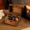Rustic Wooden Storage Box Jewelry Organizer with Lock Large Capacity Tools Storage Box Decorative Keepsake Box
