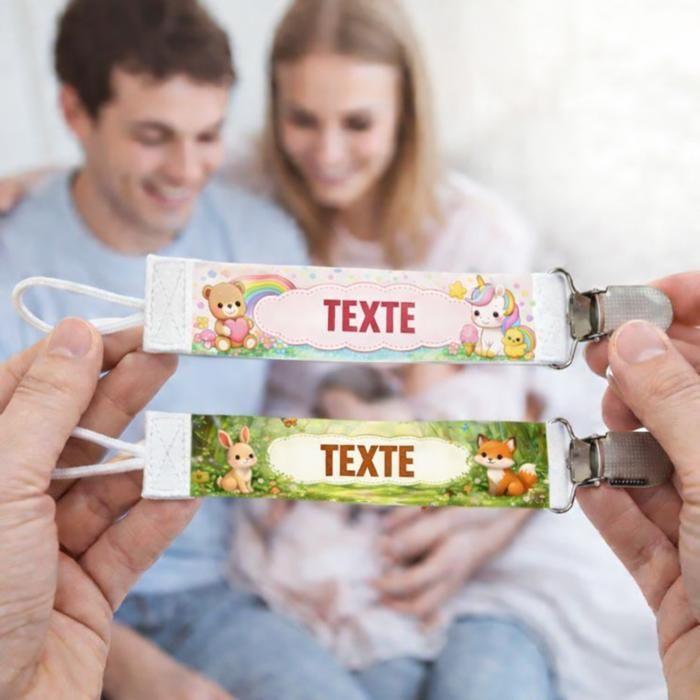 Planetee Attache tétine pour prénom MARIAM bébé d'amour Abeille | Attache sucette cadeau naissance