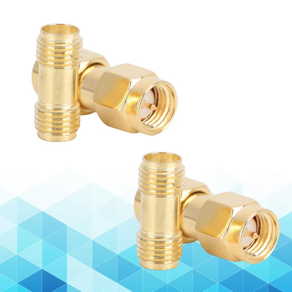 4PCS Double Pass Connector 2PCS SMA Male to Male Adapter Golden SMA Connector Kit  Technicians