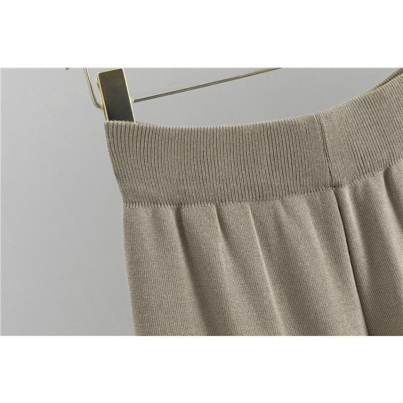 Осенне-зимний женский трикотажный костюм больших размеров Lazy Temperament без рукавов, жилет, свитер, кардиган, брюки