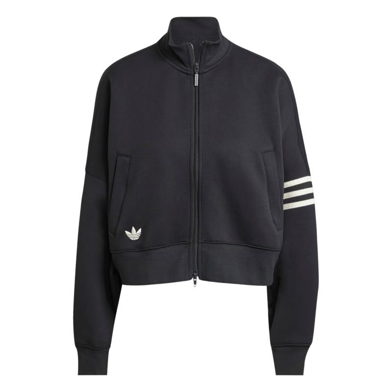Adidas Women's Loose Fit Double-Zip Three-Stripe Track Jacket