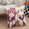Классическая Забавная Японская Аниме Y-Yuru Yuri Наволочка Чехол для Подушки Скрытая Пуговица Прочный Полиэстер Подушка на Стул
