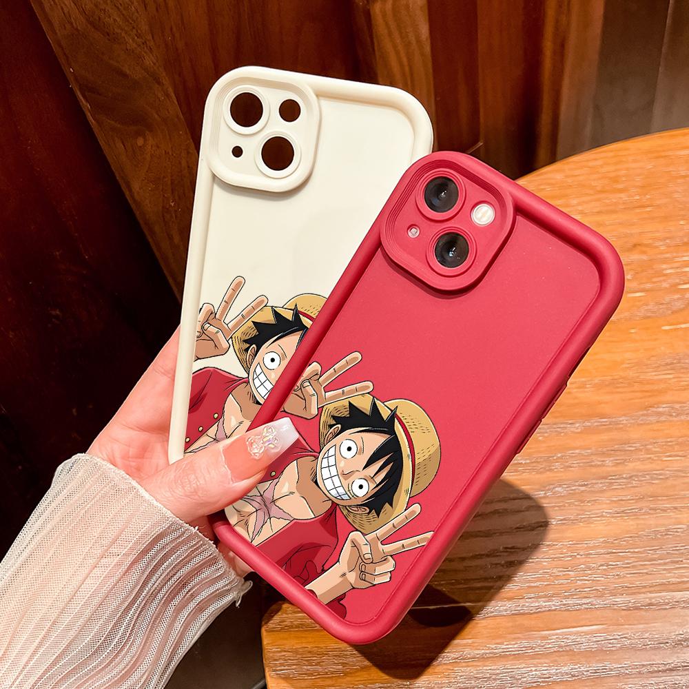 Чехол для телефона с узором «Счастливый Луффи» для iPhone Samsung Galaxy Xiaomi Redmi POCO HUAWEI Honor противоударный резиновый чехол