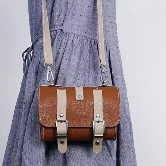 Винтажная сумка из искусственной кожи для велосипеда, водонепроницаемая, большая вместимость, универсальная, для горного велосипеда, для верхней трубы, передней рамы, руля, седла, сумка для хранения