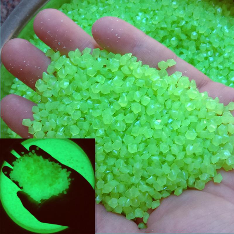 1000 шт. светящийся песок, светящаяся в темноте галька, камень, домашний сад, уличная дорожка, украшение для газона, аквариумный декор, 3-5 мм