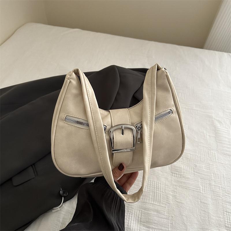 Стильная ретро французская сумка подмышку для зимы из мягкой полиуретановой кожи и в нескольких цветах