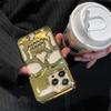 Cool Hollow 3D Skull Phone Case for iPhone 16 15 14 Plus 13 12 11 Pro Max Plating Gothic Skeleton Design Shockproof Cover