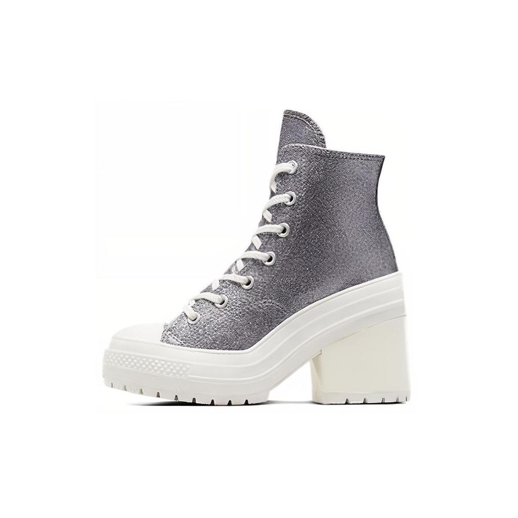 Converse Chuck 70 De Luxe Sequined High-Top Canvas Sneakers Women Sneakers Gray A08177C