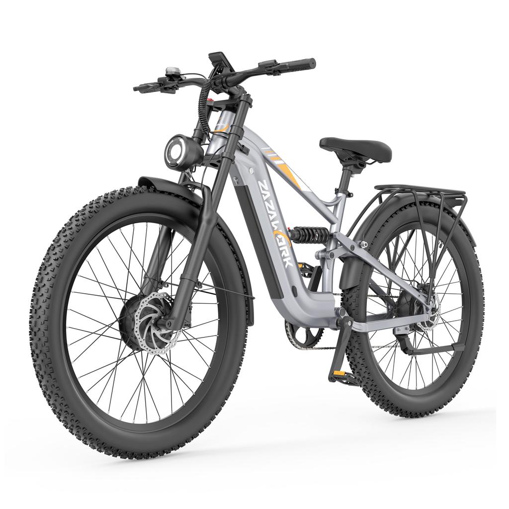 ZAZAWORK CF500 PRO High-end Electric Bicycle 1000W*2 Dual Motor 48V20Ah Battery 50KM/H Top Speed 27 Inch Off- Road Tires E-Mountain Bike