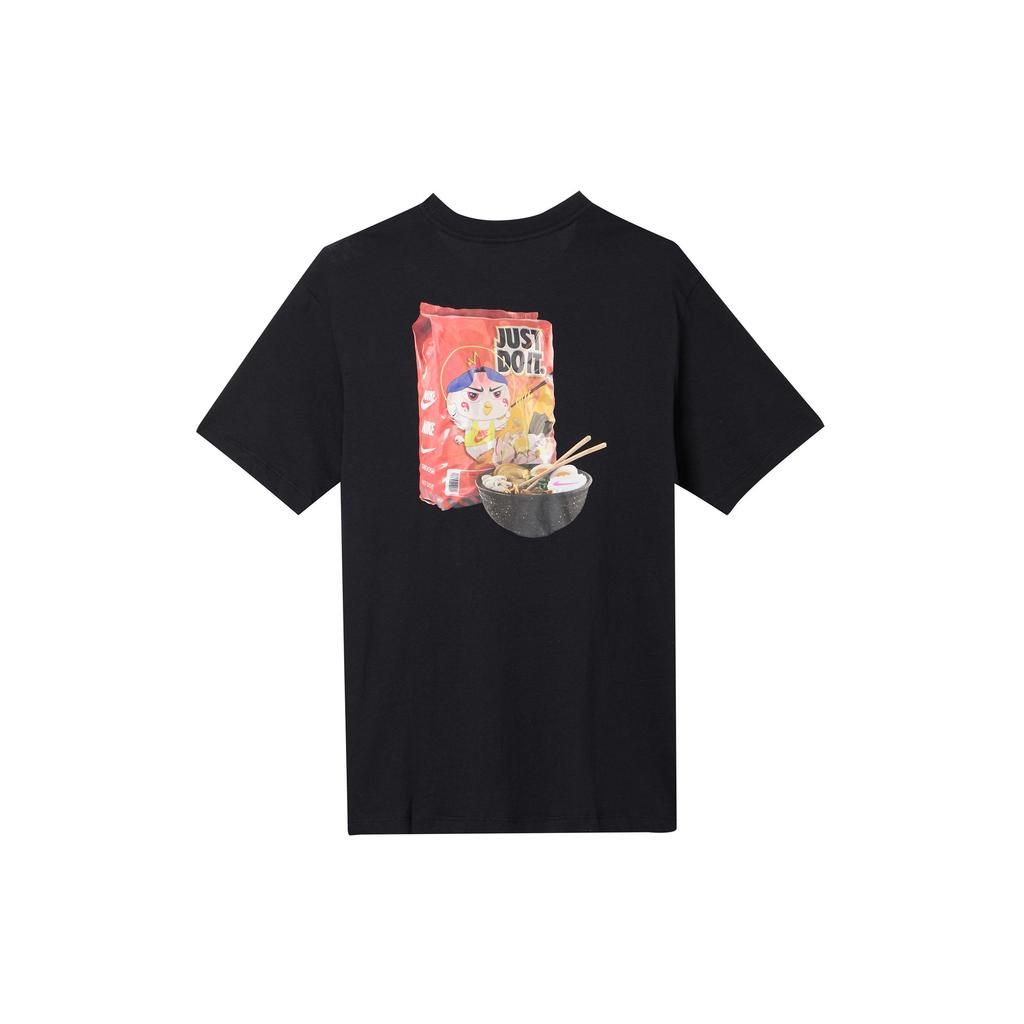 Nike Повседневная спортивная футболка с круглым вырезом и короткими рукавами с мультяшным принтом, мужские топы, черные DD1323-010