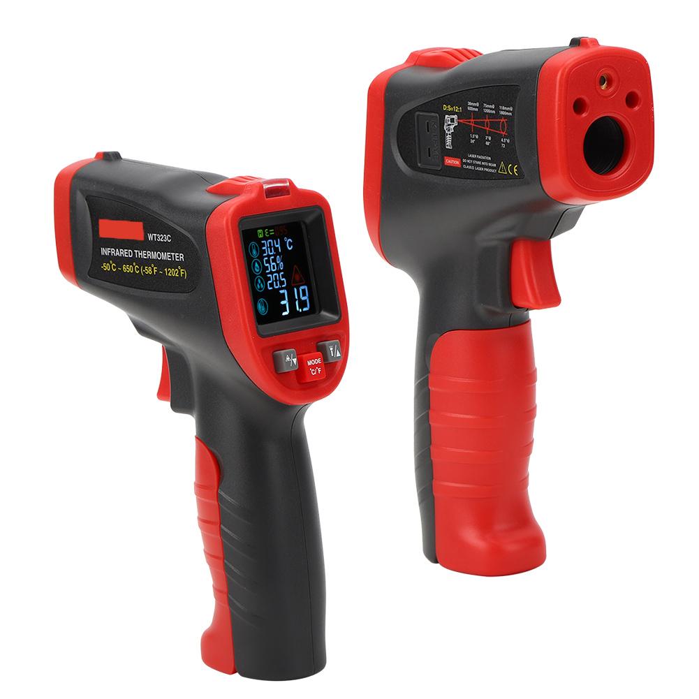 WT323C ‑50 celsius ‑650 celsius Industrial Infrared Thermometer Handheld Temperature Tester