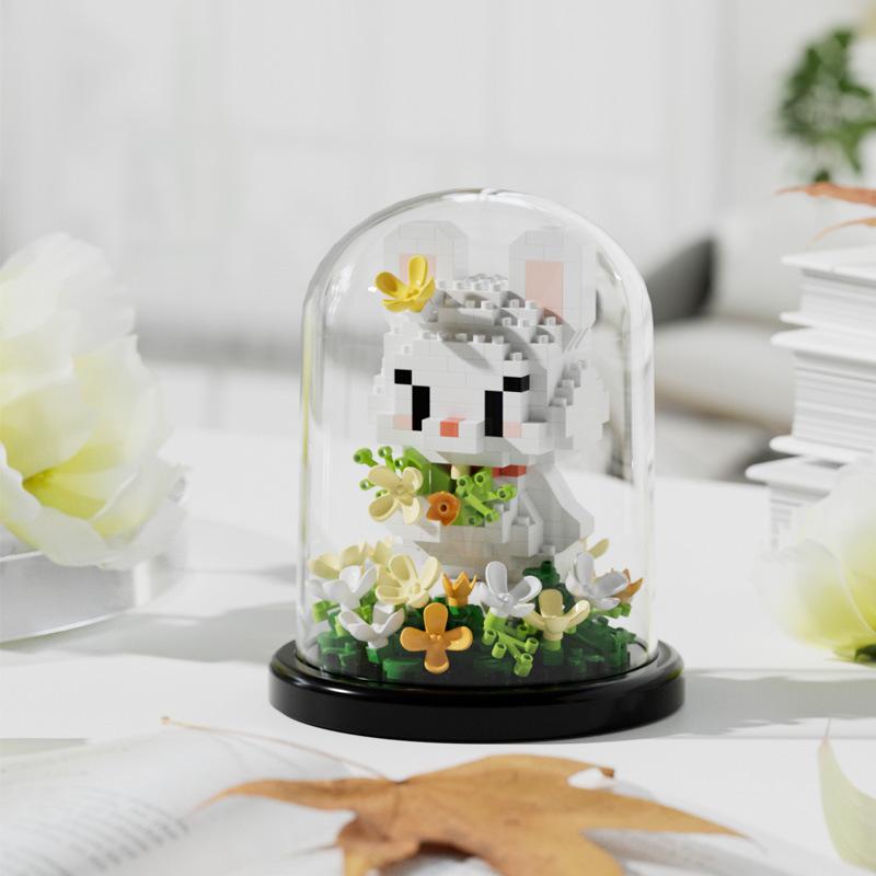 Sakura Treehouse Building Set with Dust Cover - Compatible Toy Blocks Bouquet for Kids, Perfect Arbor Day Gift