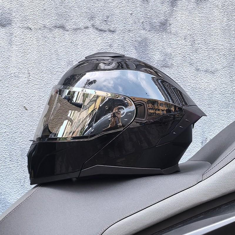 DOT ECE Certified Full Face Motorcycle Helmet Men Women Flip-Up Design ABS Shell All Season Use
