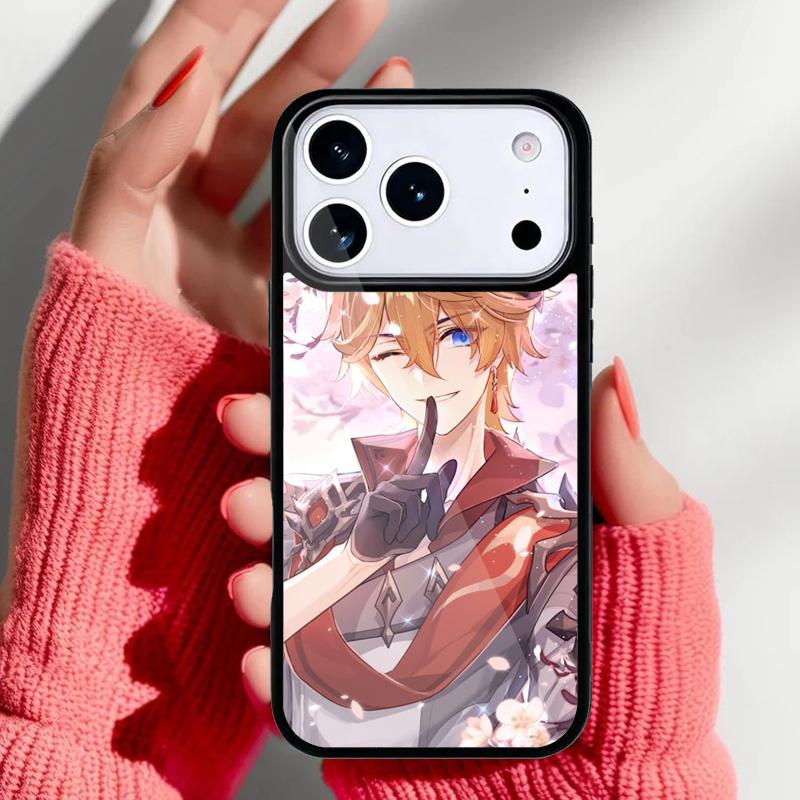 Чехол для телефона Tartaglia Genshin Impact для iPhone 17 Air 16e 15 14 13 Pro Max Задняя крышка для 12 11 Pro Coque