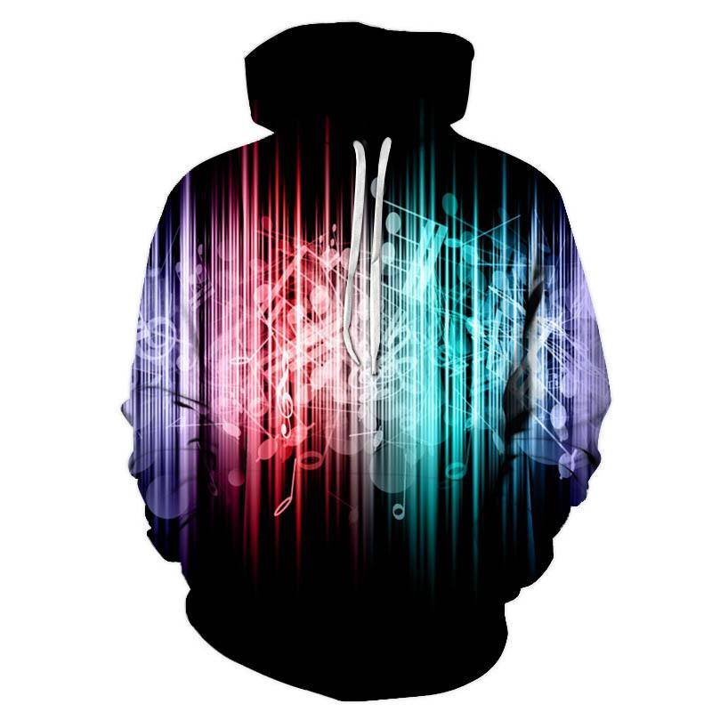 Музыкальные ноты 3D печатные толстовки с капюшоном мужские и женские зимние музыкальные повседневные пуловеры с длинным рукавом хип-хоп забавные уличные толстовки с капюшоном