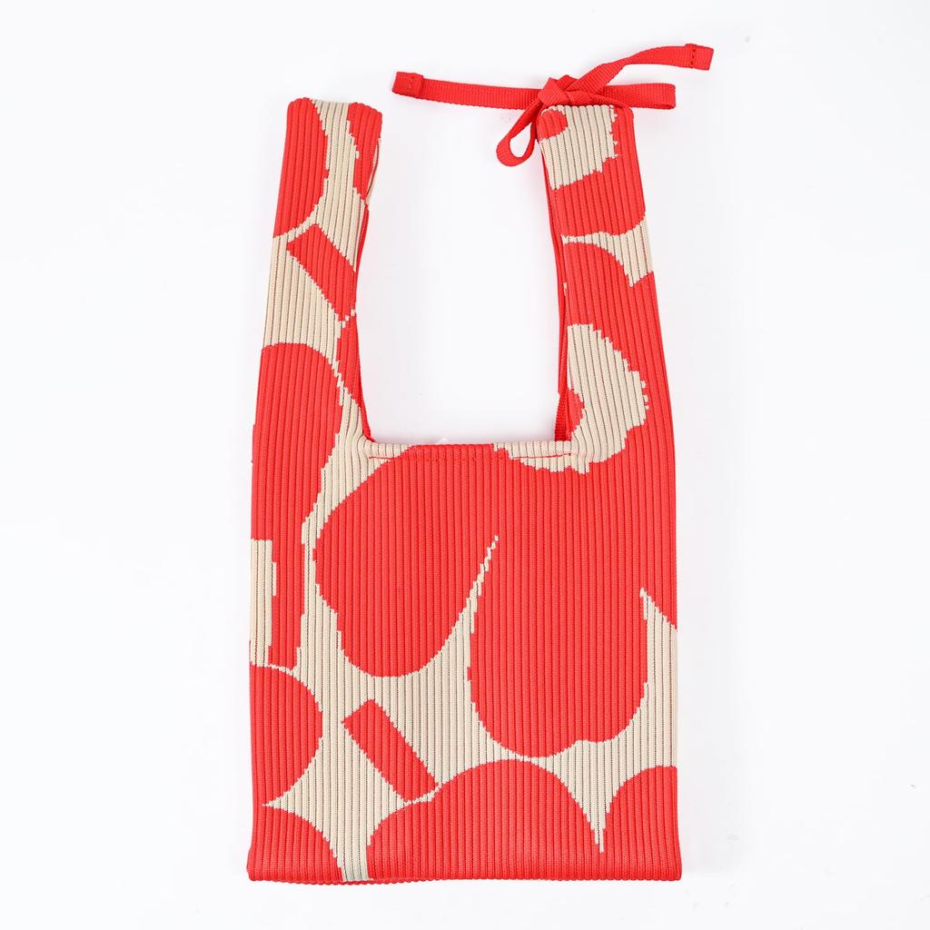 Вязаная мини-сумка Marimekko, Unikko Кораллово-красный, 94145 094145 380, Скандинавский дизайн [Товар]