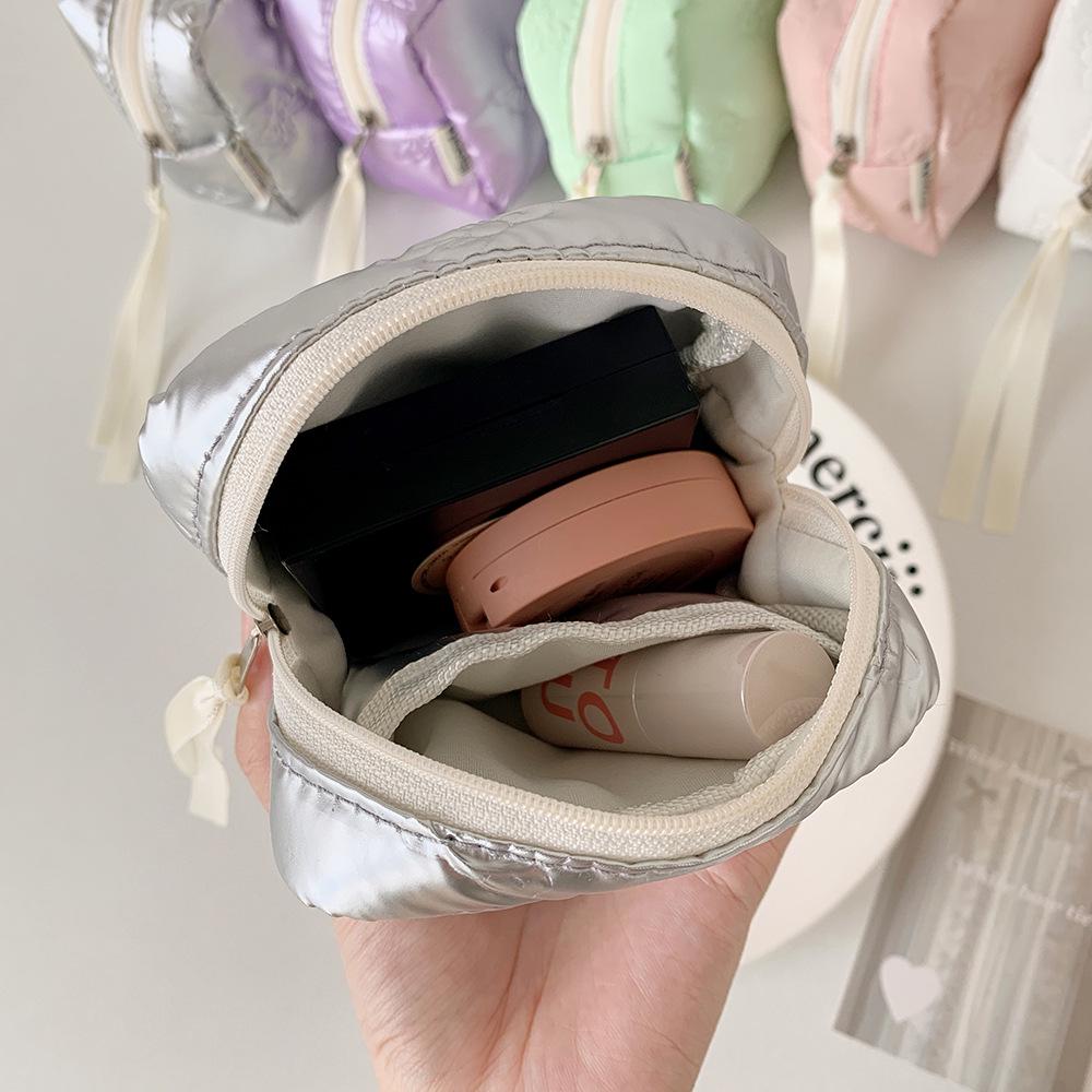 Шикарная рельефная косметичка с маленьким бантом и кошелек для ID