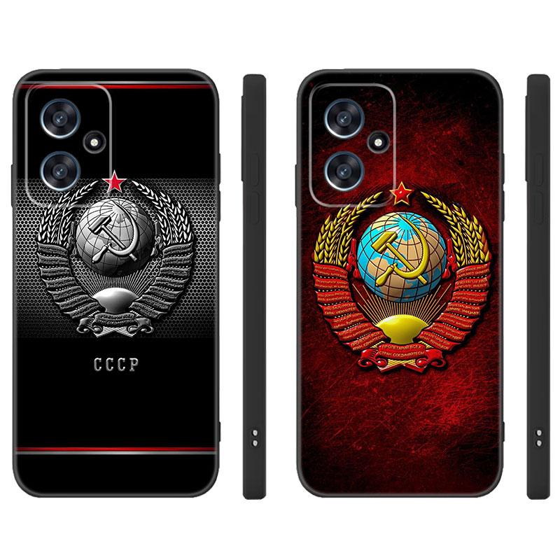 Черный силиконовый чехол для телефона с изображением флага СССР для Xiaomi POCO X3 X4 NFC F3 F4 GT F5 M3 M4 M6 X5 X6 Pro 5G C55 C65 M5
