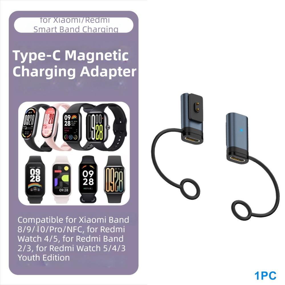 LED Indicator Magnetic Charger Converter Safe Smart Band Charging Adapter for Xiaomi Smart Band 8/9/10/Pro/NFC Redmi Watch 5/4/3
