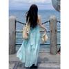 Thailand Bali Beach Skirt Dopamine Seaside Vacation Wear Suspender Dress Female Summer Super Fairy Temperament Backless