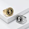 Кольцо из титановой стали со знаком доллара в стиле хип-хоп 2025 года для мужчин, уникальный модный аксессуар для мужчин и женщин, модные украшения для рук
