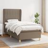 3128657 vidaXL Divan Bed with Mattress Taupe 90x200 Cm Fabric