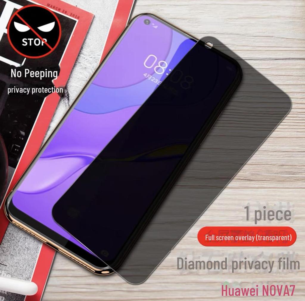 Закаленная пленка с защитой от синего света и отпечатков пальцев для Huawei Nova7/Nova7SE/Nova8SE/Nova6 Full Screen