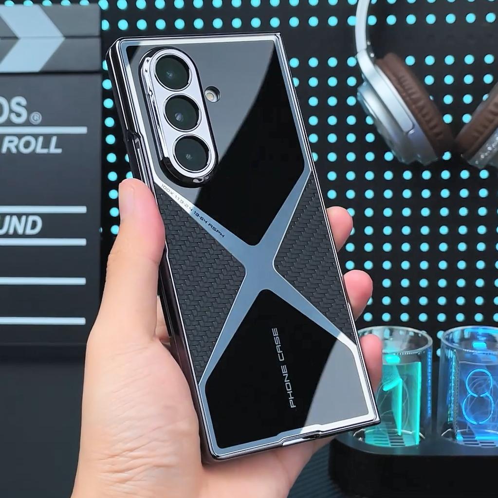 GKK Роскошный чехол с покрытием Super X для Samsung Galaxy Z Fold 7 6 Внешний экран Стекло Пластик Жесткая задняя крышка для чехла Galaxy Z Fold7