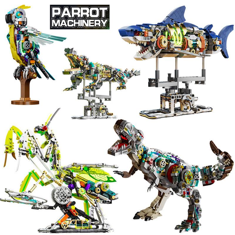 Игрушки Механические Полуконструкторы Акула Со Светом Для Детской Игры Развивающие